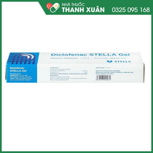 Diclofenac Stella Gel thuốc bôi giảm đau, giảm viêm